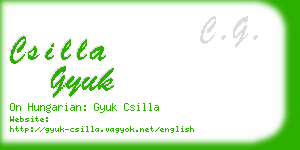 csilla gyuk business card